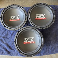 3 MTX 10" Terminator Subwoofers, New