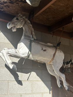 Old wooden horse from Long Beach Pike 