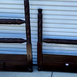 Mahogany Poster Bed Cal King MSR Bed Makers. First $1600 gets it. Awesome bed!