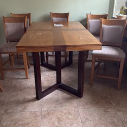 High Top Table & 6 Chairs
