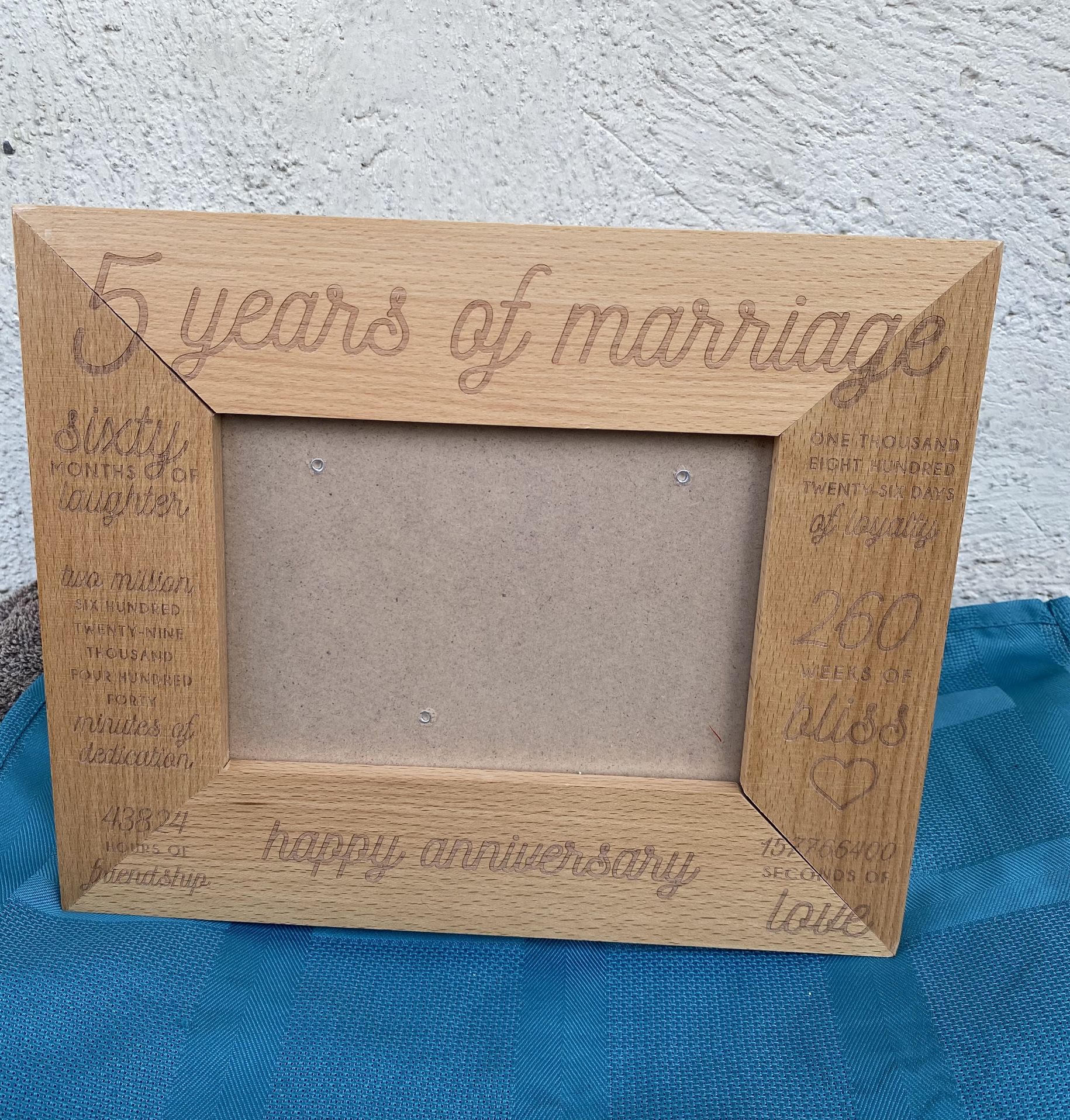 5 Years Of Marriage Anniversary Photo Frame 