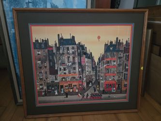 'Parade' (Michel Delacroix) Vintage Lithograph Reproduction Framed