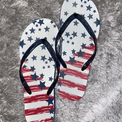 American Flag Flip Flops