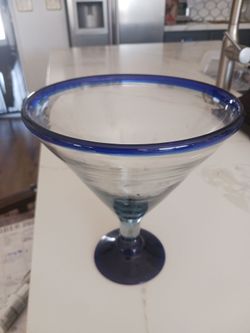 Martini shape and blown glass