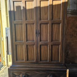 Solid Walnut Wood Dresser High Boy