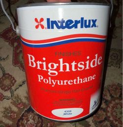 Brightside Interlux Polyurethane High Gloss Paint Painting Premium Single Part Enamel White Boat Boats Marine Marina Beach Sea Ocean