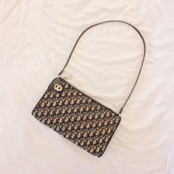 RARE Christian Dior Pre-Owned 1970s Monogram Trotter Zipped Shoulder Bag