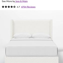 Lightly Used Linen Upholstered Cal King Bedframe