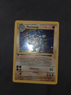 Shadowless 1st edition machamp card
