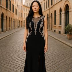 Juliet Strapless Sequin Bodycon Maxi Dress Size M prom evening