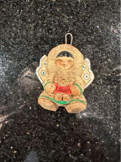 Alaska Eskimo Angel Christmas Ornament Eski Angles Inuit-style Figure with Wings
