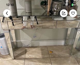 Mirrored console table excellent condition 100