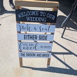 Wedding welcome sign