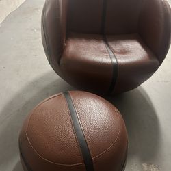 Teen/ Kids Basketball swivel chair and ottoman. 