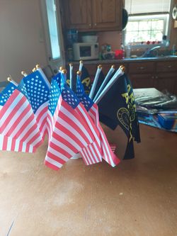 American  Flags  And Army Flags 