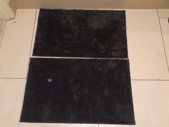 MIULEE Black Soft Bathroom Rugs Set 2 Piece Soft