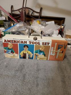 Vintage American Tool Set Toy by American Toy & Furniture Co.
