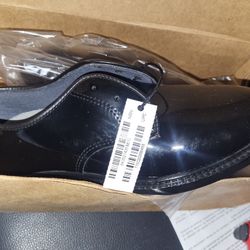  US Army  Capps Air Lite Black Size 7.5 Patent Leather USA Vibram Sole Oxfords Shoes