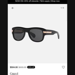 Gucci Sunglasses GG1517S M (54 - 19) with Grey lenses and Black frame