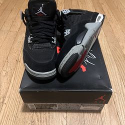 Jordan 4 Black Canvas 7Y