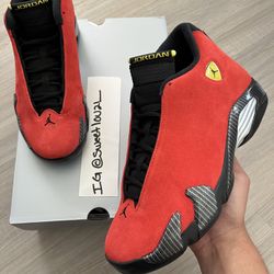 Jordan 14 “Ferrari” Sizes 9, 10, 11 - $340