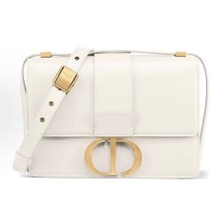 DIOR 30 Montaigne Montaigne Metal Logo Glooss Cow Leather Box Bag Shoulder Bag（115）48