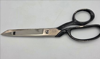Vtg Wiss Trimline 427 1/2 Left Hand Scissors Sewing Shears Steel Blk Handle USA