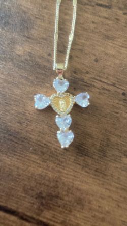 Cubic Zirconia Cross Necklace
