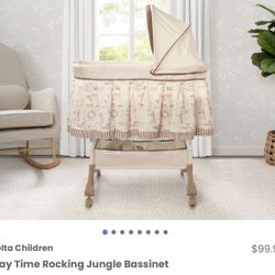 New Bassinet/ Jungle Time Baby Bassinet
