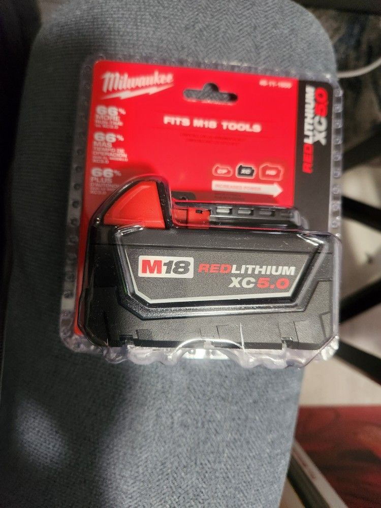 Milwaukee M18 5.0 Battery New Sealed