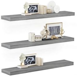 BAMEOS Floating Shelves,40 in W x 7in D Wall Mounted Wooden Shelves