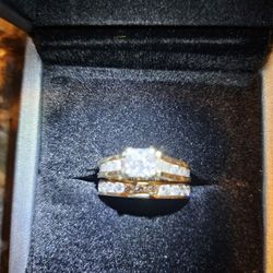 Certified princess Cut Engagement/Wedding Bands