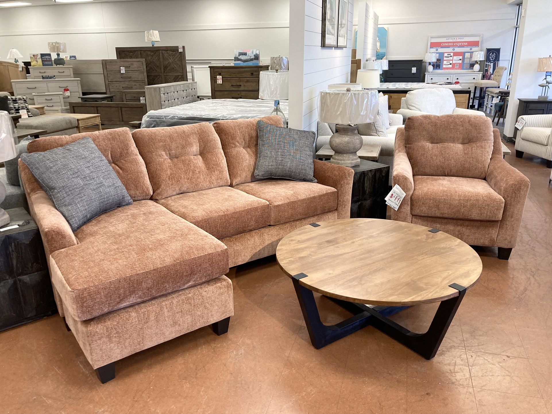 New 90” Reversible Chaise Sofa