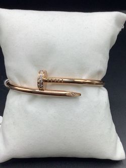 18KT Cartier Juste un Clou Rose Gold Diamond Bracelet NZU604
