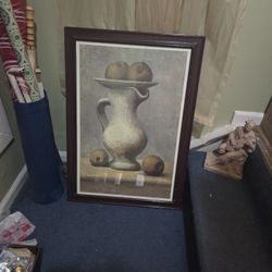 Pablo Picasso Still Life with a Pitcher and Apples Custom Framed Print