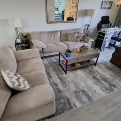 Living room Set - Couch And Love Microfiber 