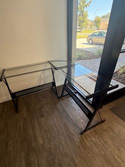 Glass desk