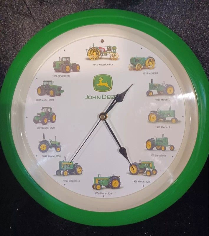 John Deere Tractor 13" Wall Clock