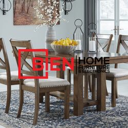 Moriville Grayish Brown Dining Extension Table

