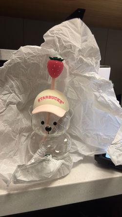 Starbucks Bearista Glass Pink Drink