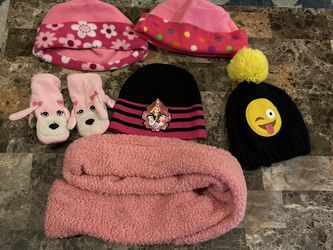 Little Girl Toddler 2-4yr Beanies, Scarf And Gloves Warm Winter