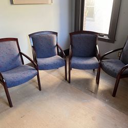 4 Upholstered office chairs