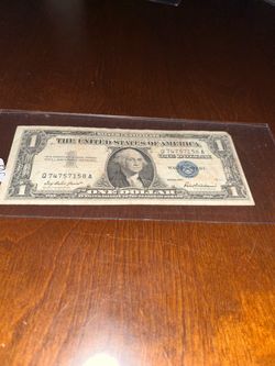 1957 silver certificate one dollar