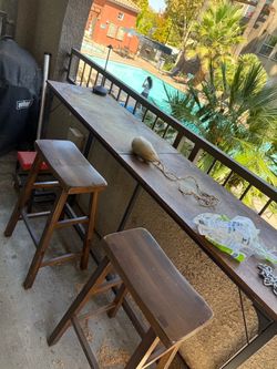 Outdoor Bar Table with 2 Stools