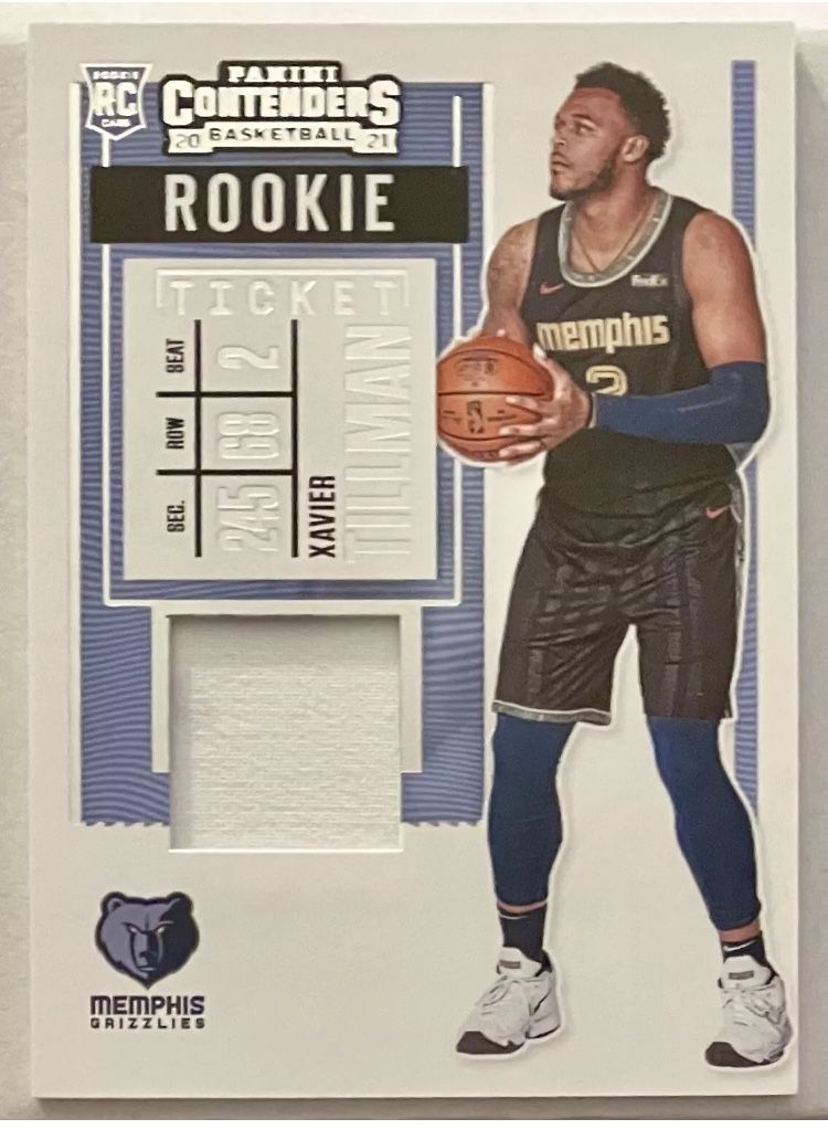 2021 Panini Contenders XAVIER TILLMAN Rookie Jersey Patch #RS-XTM Grizzlies
