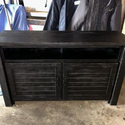 Modern Black Wood Console Cabinet – TV Stand / Storage / Entryway Table