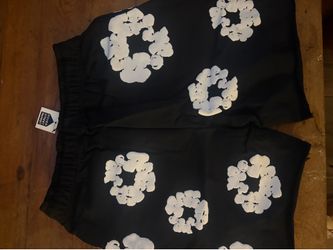 Black Denim Tear Shorts