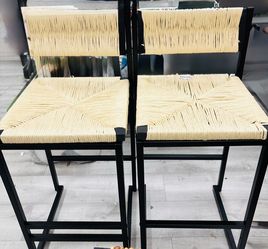 Modern Woven Bar Stools – $60 Each