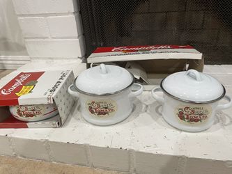 Cambells Soup Pots With Lids 