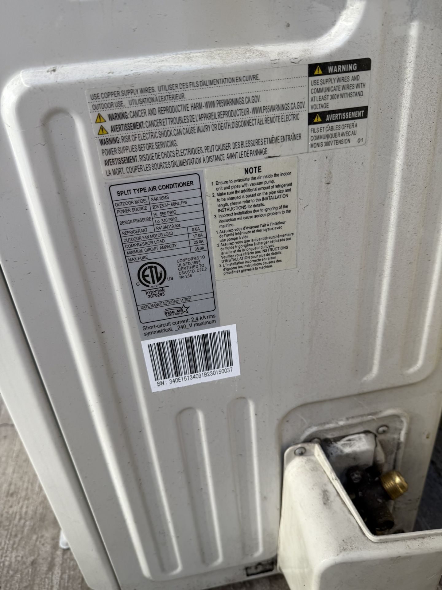 Star Air Kontrol Ac Split Unit